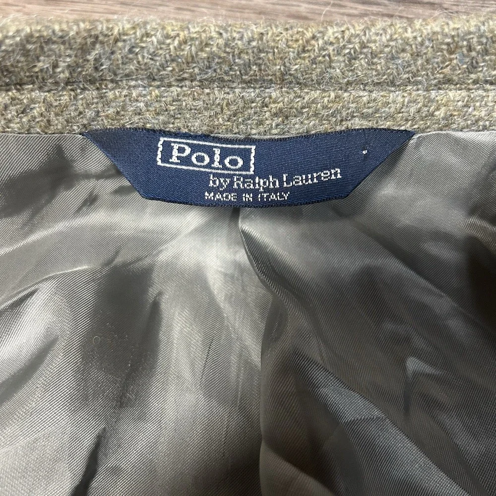 Vintage Ralph Lauren Polo Herringbone Blazer Sports‎ Coat Wool Tweed 42 S